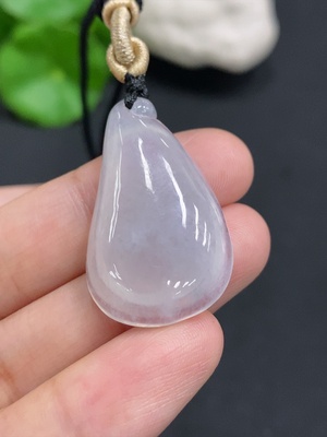 F26036390 Jadeite Auspicious Melody Pendant, total weight including rope approximately 8.3g