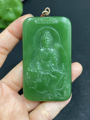 H30468177 Hetian Jade Pendant Guanyin Total Weight (including rope) 73.9g