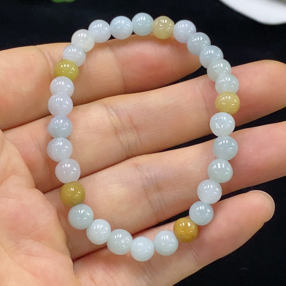 F33861746 Jadeite Beaded Necklace (Matching Strand Non-A) / Bracelet (Red Beads Non-A / Color Origin Undetermined)