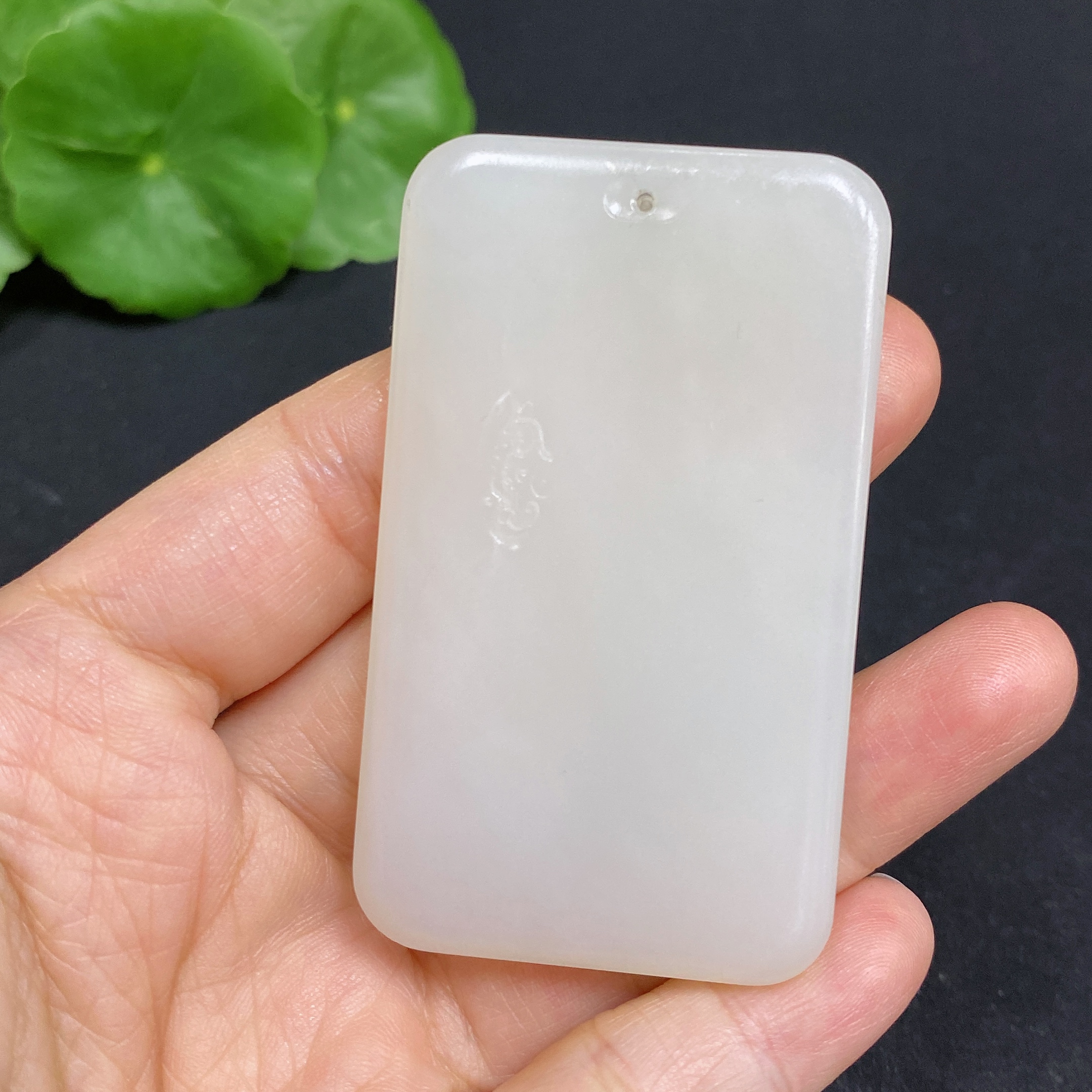 H31641125 Hetian Jade Pendant Orchid Total Weight Approx. 46g