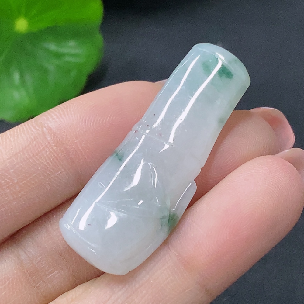 F27089779 Jadeite Pendant Bamboo Section Total Weight Approx. 7.69g