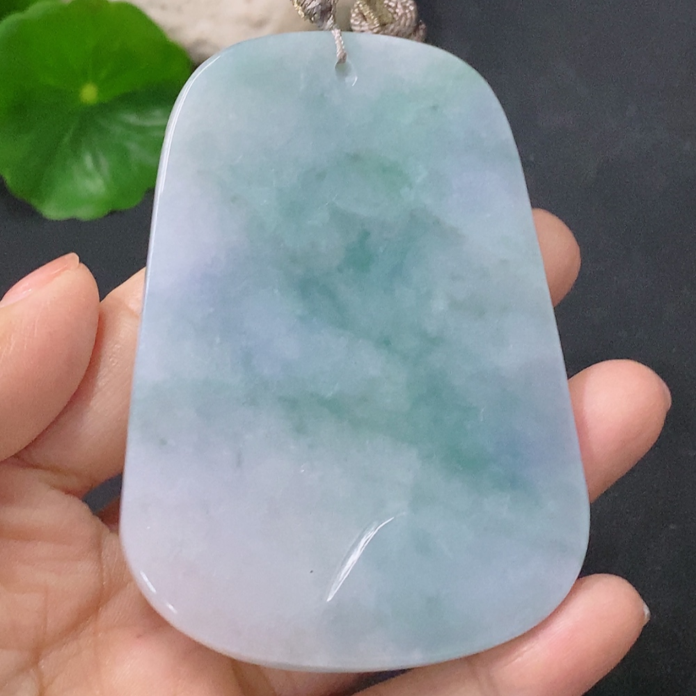 F35117327 Jadeite Pendant Landscape Plaque Total Weight Including String 71.7g