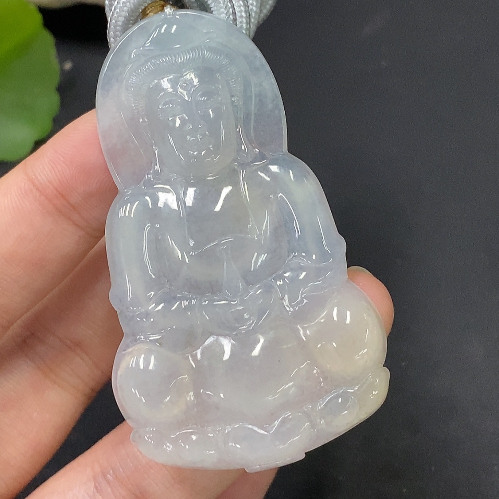 F28291342 Jadeite Guanyin Pendant, Total Weight Approx. 27.9g