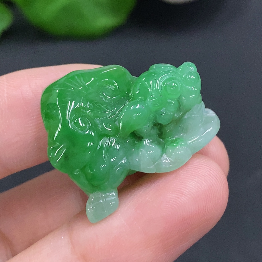 F33906168 Jadeite Pixiu Pendant Total Weight Approx. 9.5g