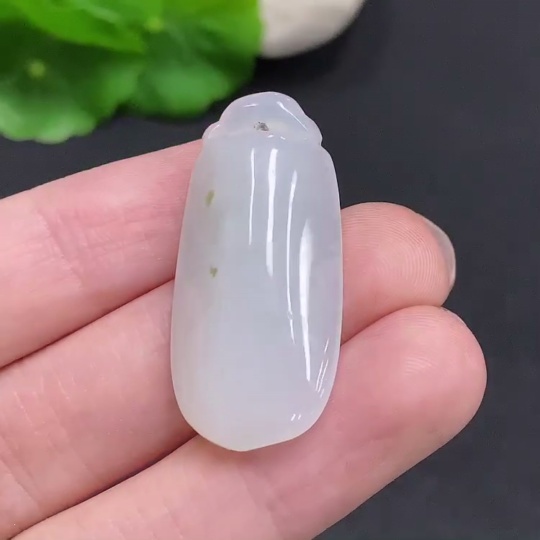 F35123860 Jadeite Fu Gua Pendant, Total Weight Approximately 5.8g