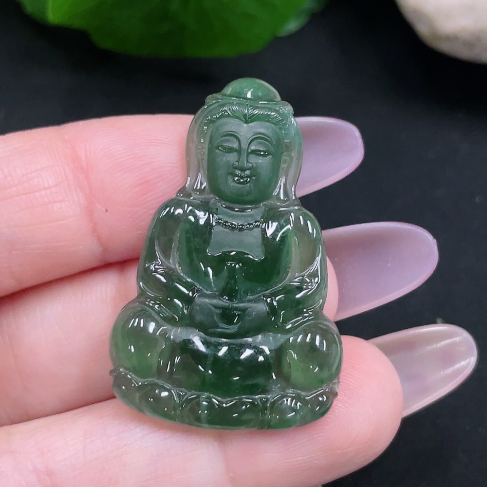 F35127839 Jadeite Guanyin Pendant Total Weight Approximately 5.3g