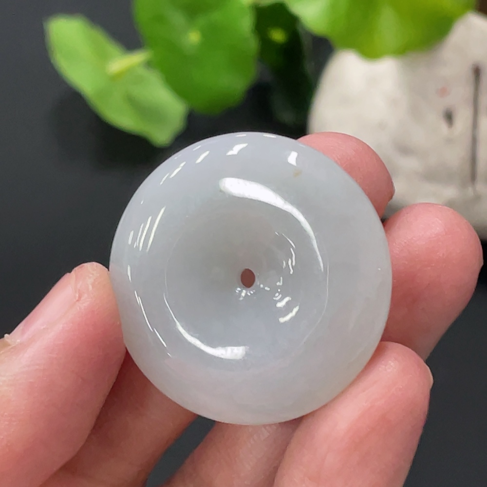 F34076810 Jadeite Safety Buckle Pendant Total Weight About 12.87g