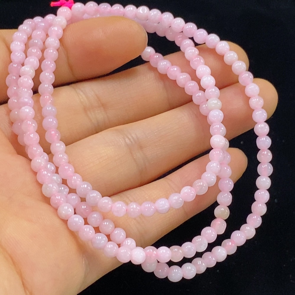 F34025357 Jadeite Bead Necklace Approximately 3.6mm Bead Size Total Weight About 15.19g