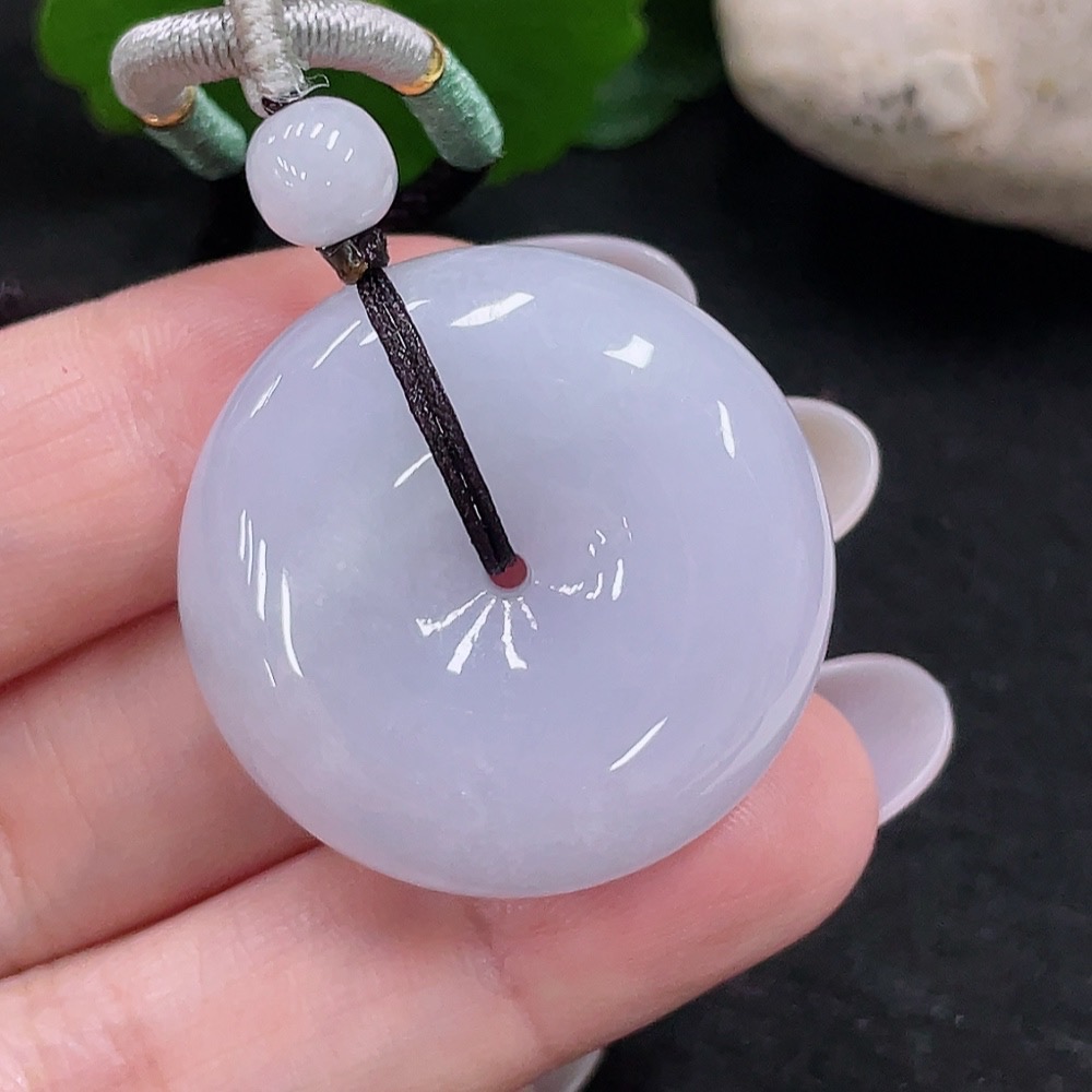 F33916541 Jadeite Peace Knot Pendant Total Weight Approximately 24.3g (Including Rope Weight)