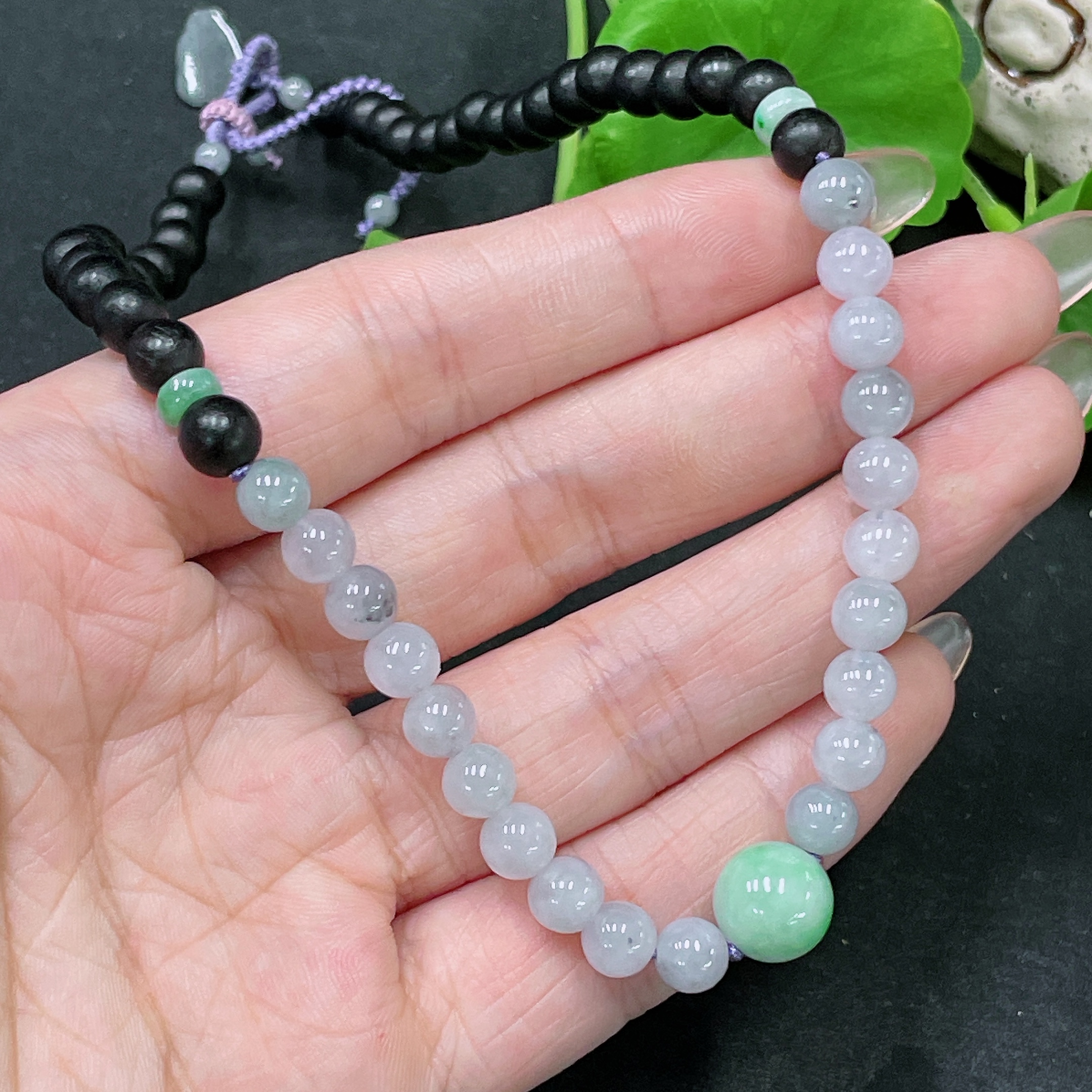 F34985055 Jadeite Beaded Necklace Total Weight Approx. 16.23g Size About 6.2mm