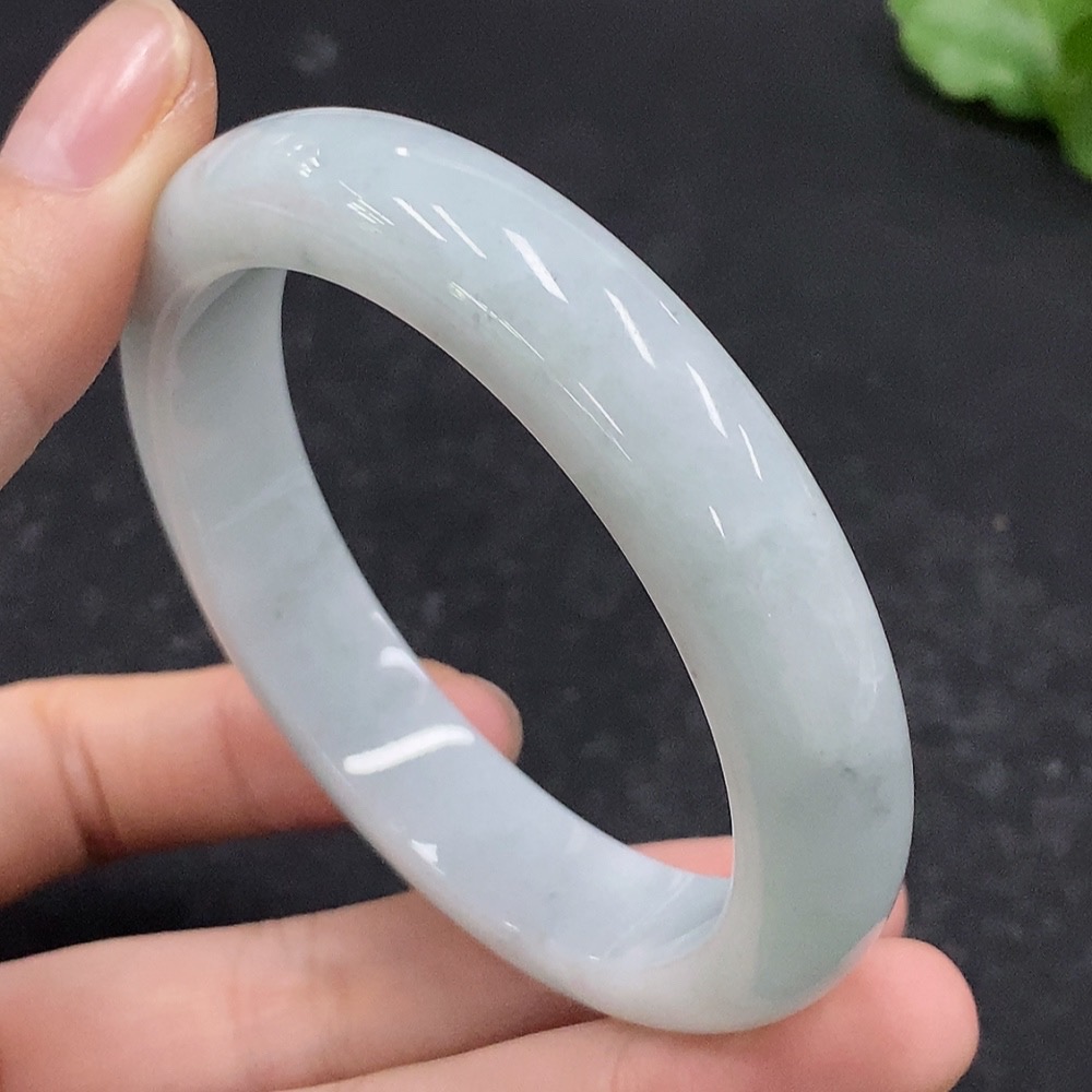 F34056483 Jadeite Round Bangle Size 55.4 Total Weight Approx. 55.36g