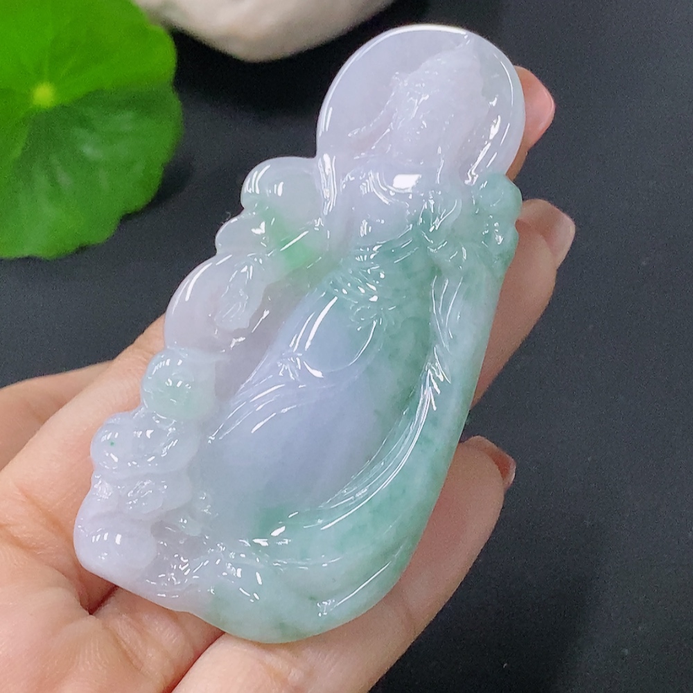 F27145980 Jadeite Pendant Guanyin, total weight approx. 19.93g