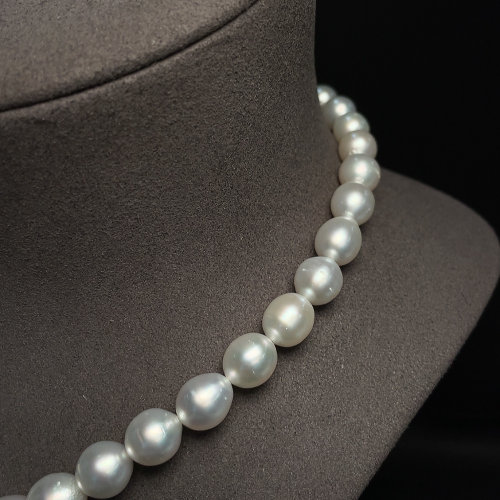 C33872217 Seawater pearl necklace non-gold total weight about 59g size 8.9-10.8mm approx