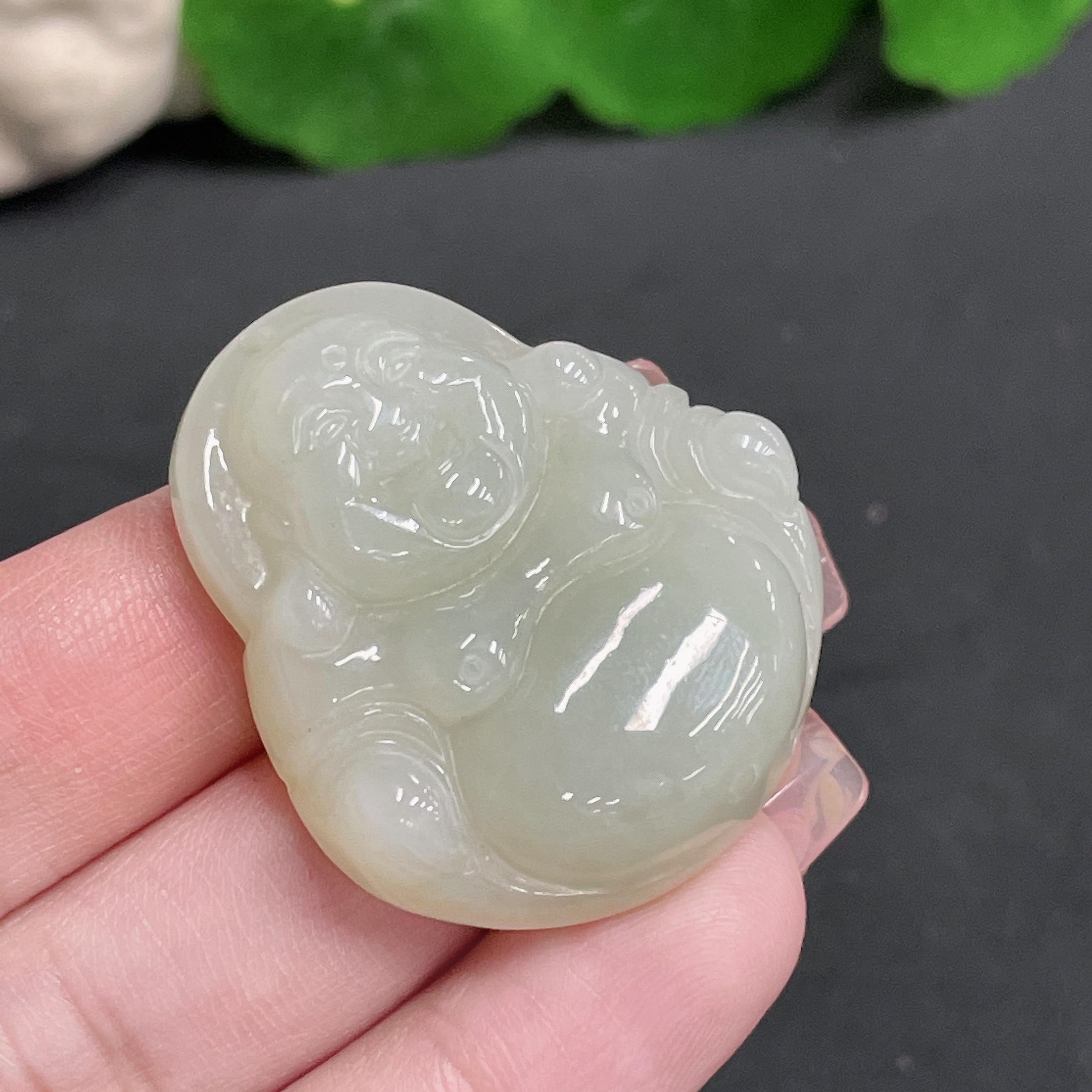 H17914999 Hetian Jade Pendant Buddha Total Weight about 19.76g
