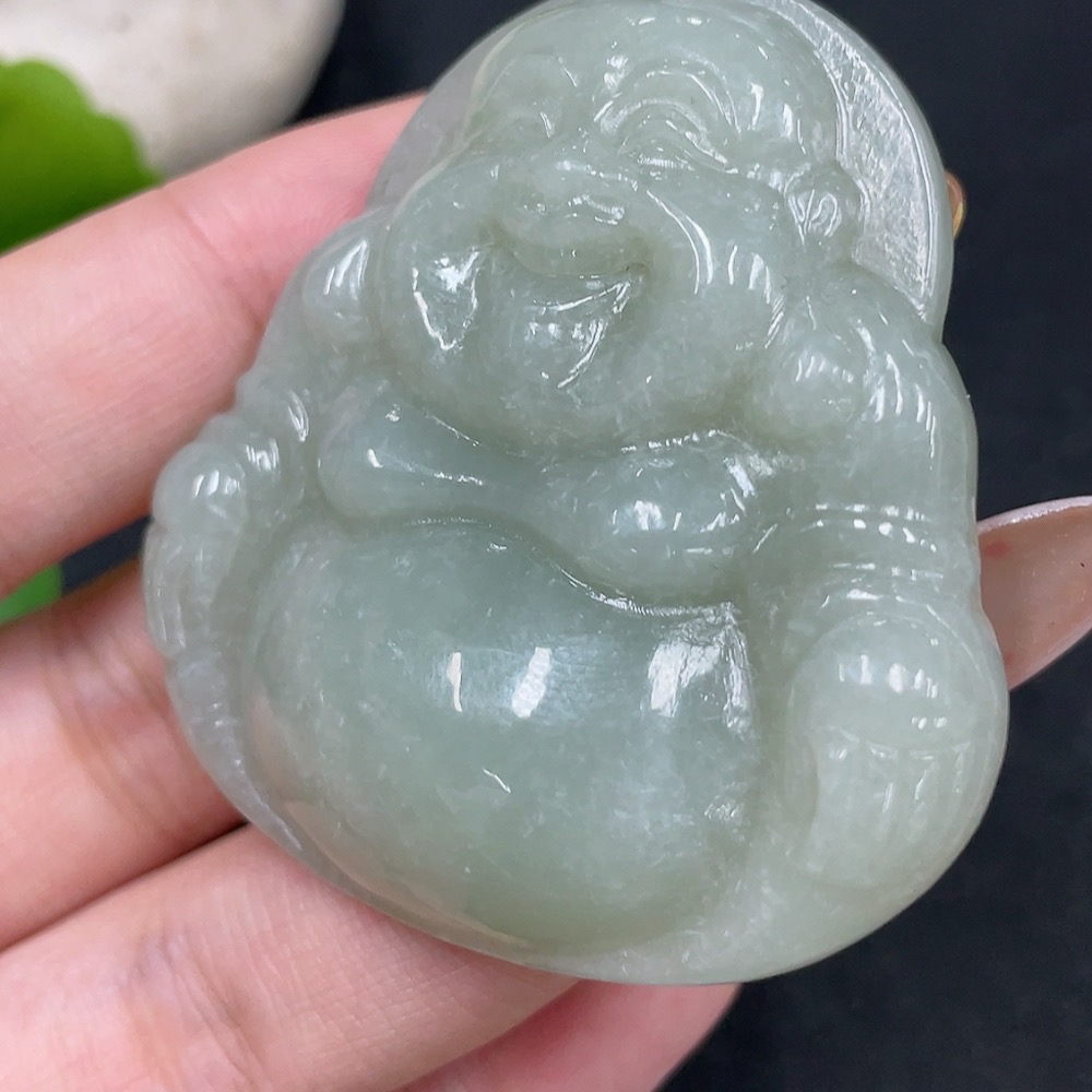 H31664331 Hetian Jade Pendant Buddha Total Weight Approx. 38.6g
