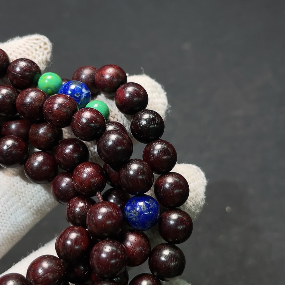 W35098313 Purple Sandalwood Long Strand, Total Weight Approx. 37.64g, Bead Size ~7.9mm