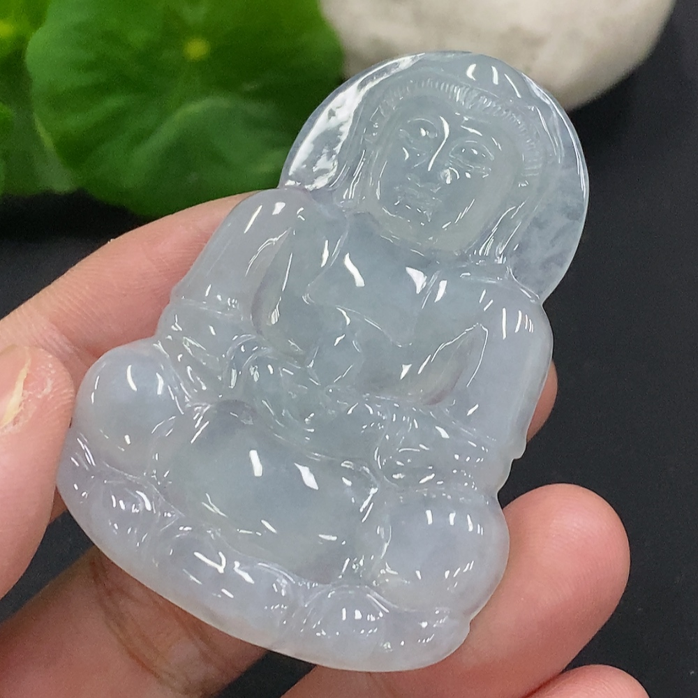F33856721 Jadeite Guanyin Pendant Total Weight Approx. 20.6g