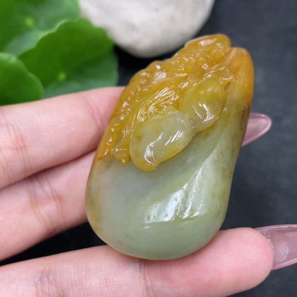 H33841453 Hetian Jade Pendant, Shouxing Gong, Undetermined Skin Color Formation, Total Weight Approx. 58.6g