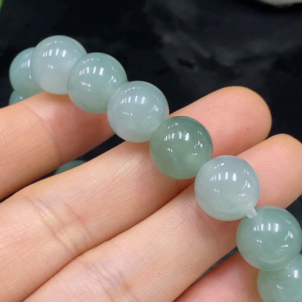 F26036835 Jadeite Bead Necklace Approx. 10.7mm Total Weight Approx. 39.4g
