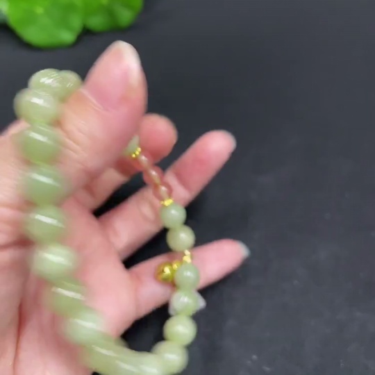 H34037361 Hetian Jade Bracelet, Approx. 7.8mm, Non-gold Inlaid, Total Weight Approx. 18.2g, Accessories Not Hetian Jade