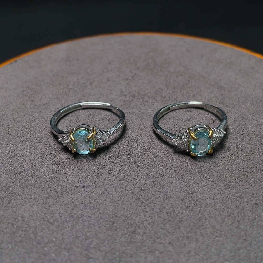 C33843432 Topaz Ring, Non-Gold, Adjustable, Color Origin Undetermined, Total Weight Approx. 3kolp3g, Sell as a Lot