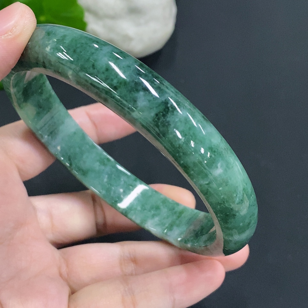 F35106054 Jadeite Round Bracelet Size 76.2 Total Weight Approx. 90.2g