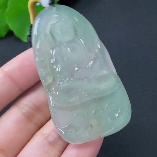 F28183141 Jadeite Pendant Buddha Plaque Total Weight Approx. 26.54g