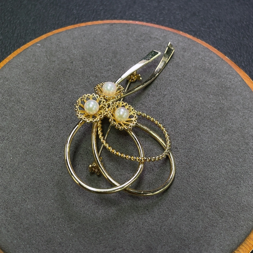 C31578878 Pearl Brooch Non-Gold Total Weight Approx.10.20g Stone Size Approx.4.7mm