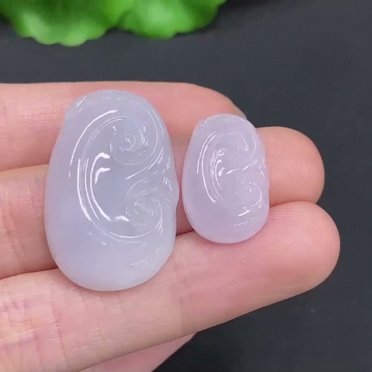 F35125158 Jadeite Ruyi Pendants Sell as a Lot, Total Weight Approx. 10.84g