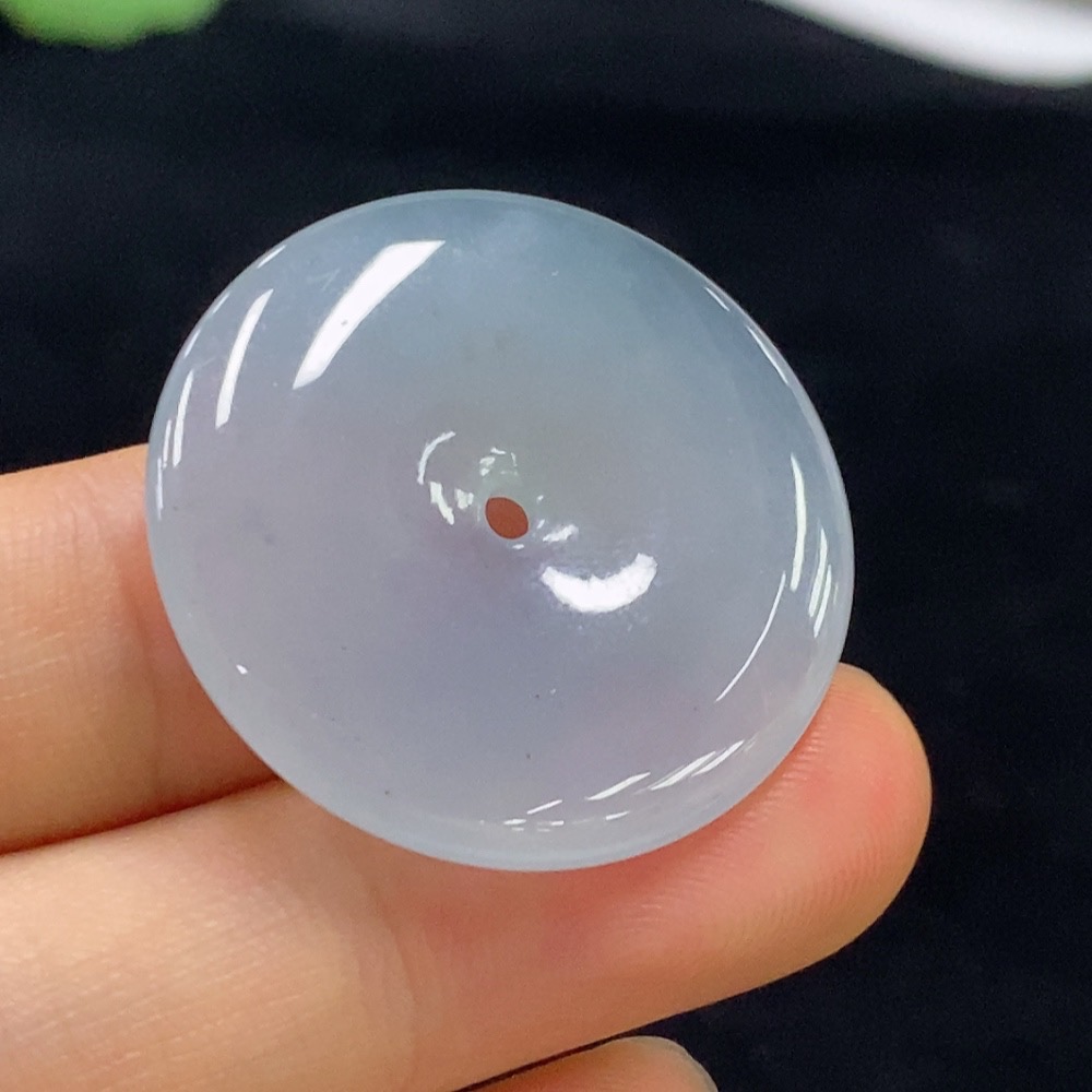 F34948638 Jadeite Peace Button Pendant Total Weight About 7.75g