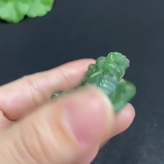 H32704470 Hetian Jade Pendant, Kylin, Total Weight (including chain): 75.9g