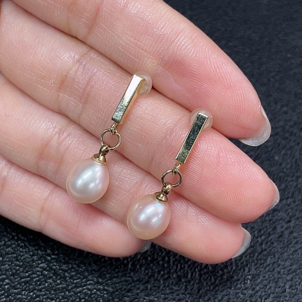 C33869287 Pearl Earrings Non-Gold Total Weight Approx. 2.76g Stone 7.8mm