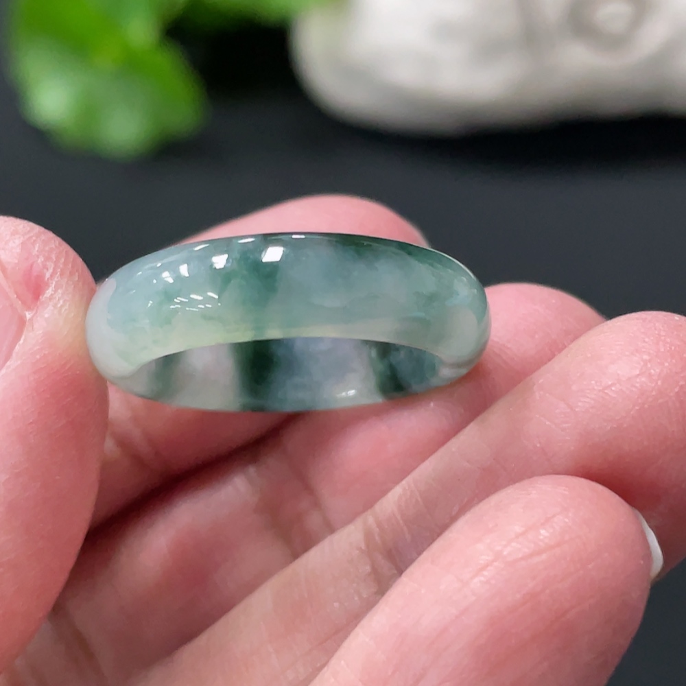 F34018037 Jadeite Ring Size 16 Total Weight Approx. 3.229g