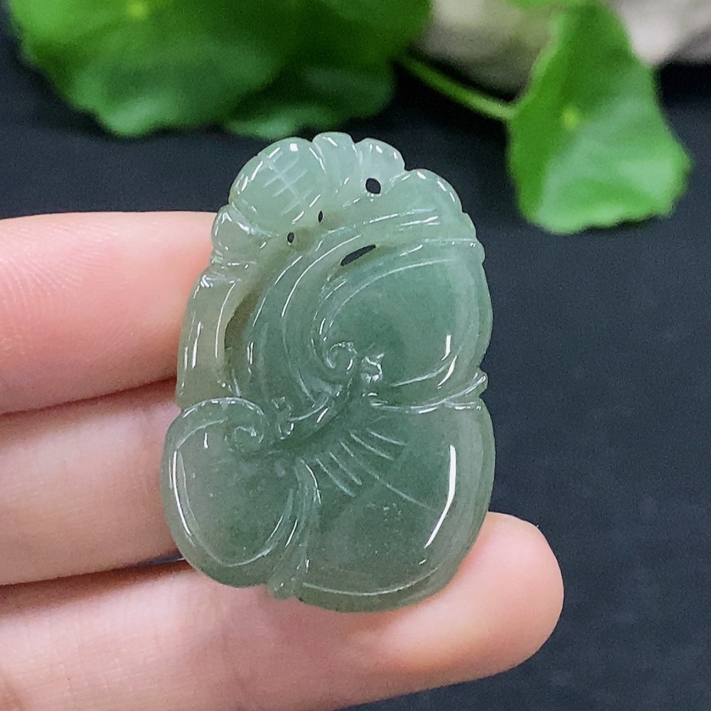 F32695265 Jadeite Ruyi Pendant Total Weight About 8.56g