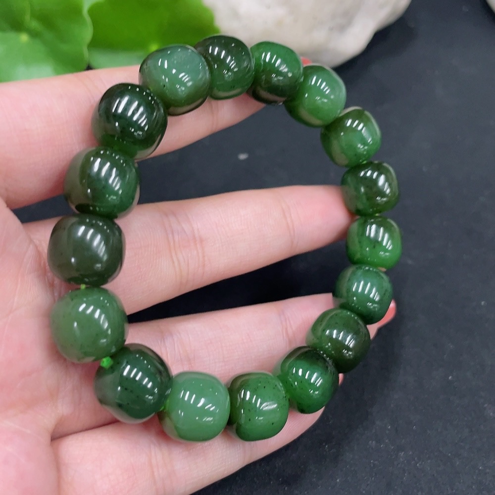 H34062985 Hetian Jade Bracelet, Approx. 11.2mm, Total Weight Approx. 47.6g