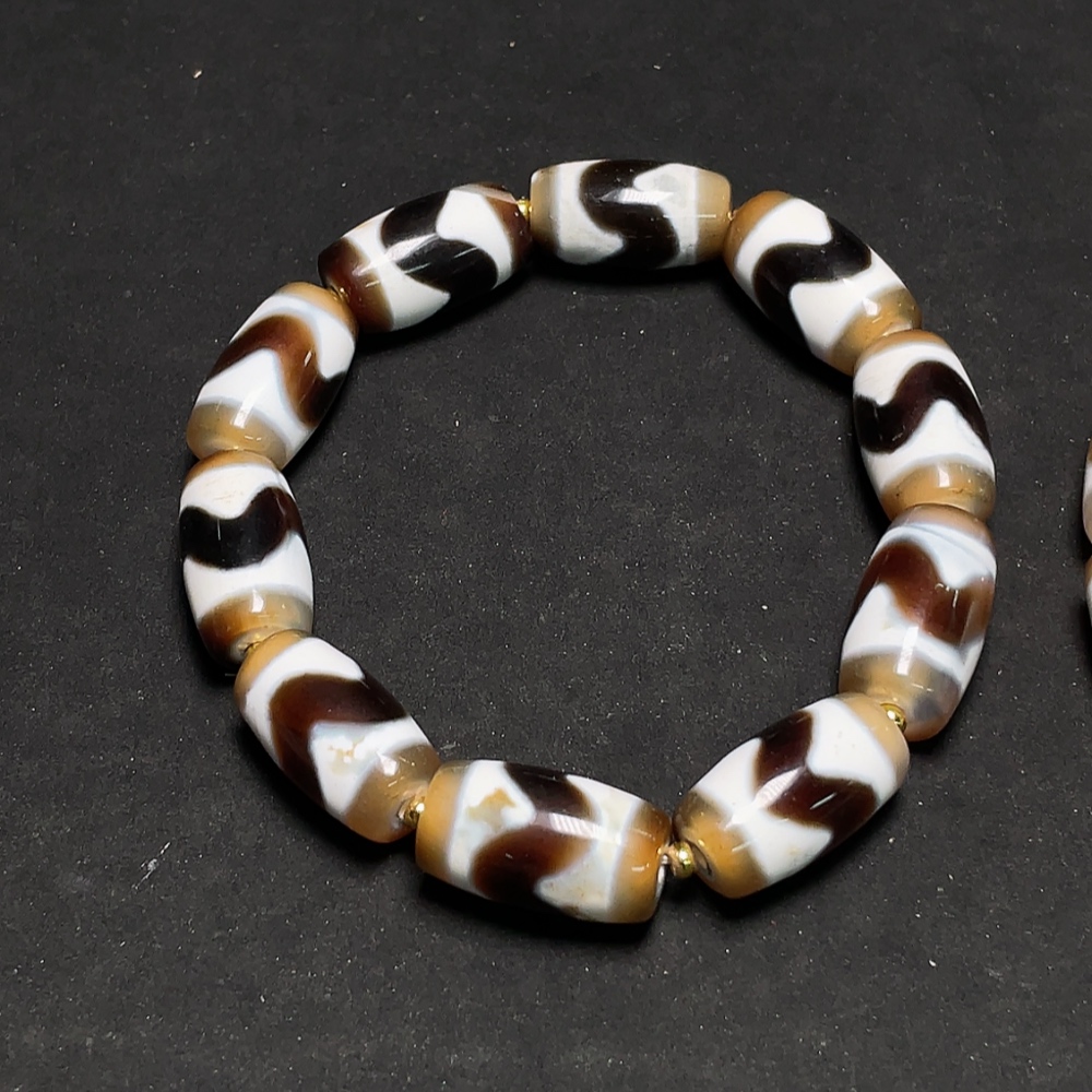 W33937133 『Tibetan Dzi Bead Bracelet, Non-Metal, Sell as a Lot』
