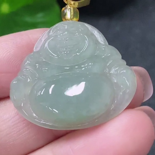 F34043651 Jadeite Pendant Buddha Non-Gold With Non-A Beads Total Weight Approx. 5.95g