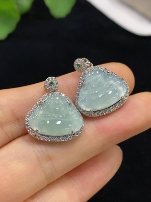 F33929055 Jadeite Inlaid Pendant Non-Gold