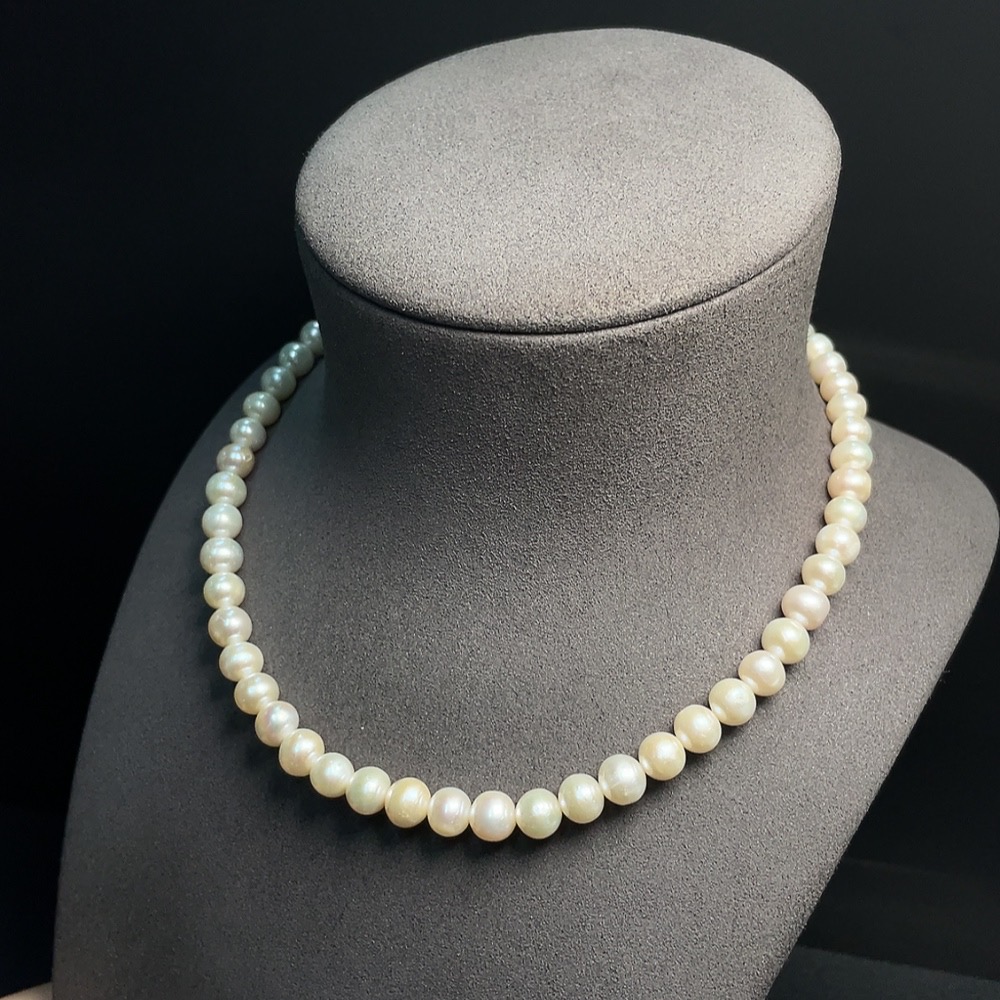 C34008856 Pearl Strand Non-Gold Total Weight Approx. 37.14g Size 6.9-8.8mm