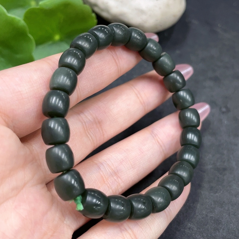 H33841934 Hetian Jade Bracelet, about 7.7mm, total weight about 19.4g