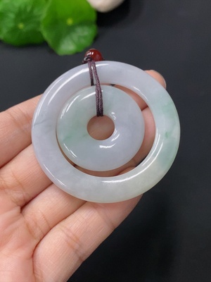 F25851347 翡翠挂件子母扣 总约重24.05g