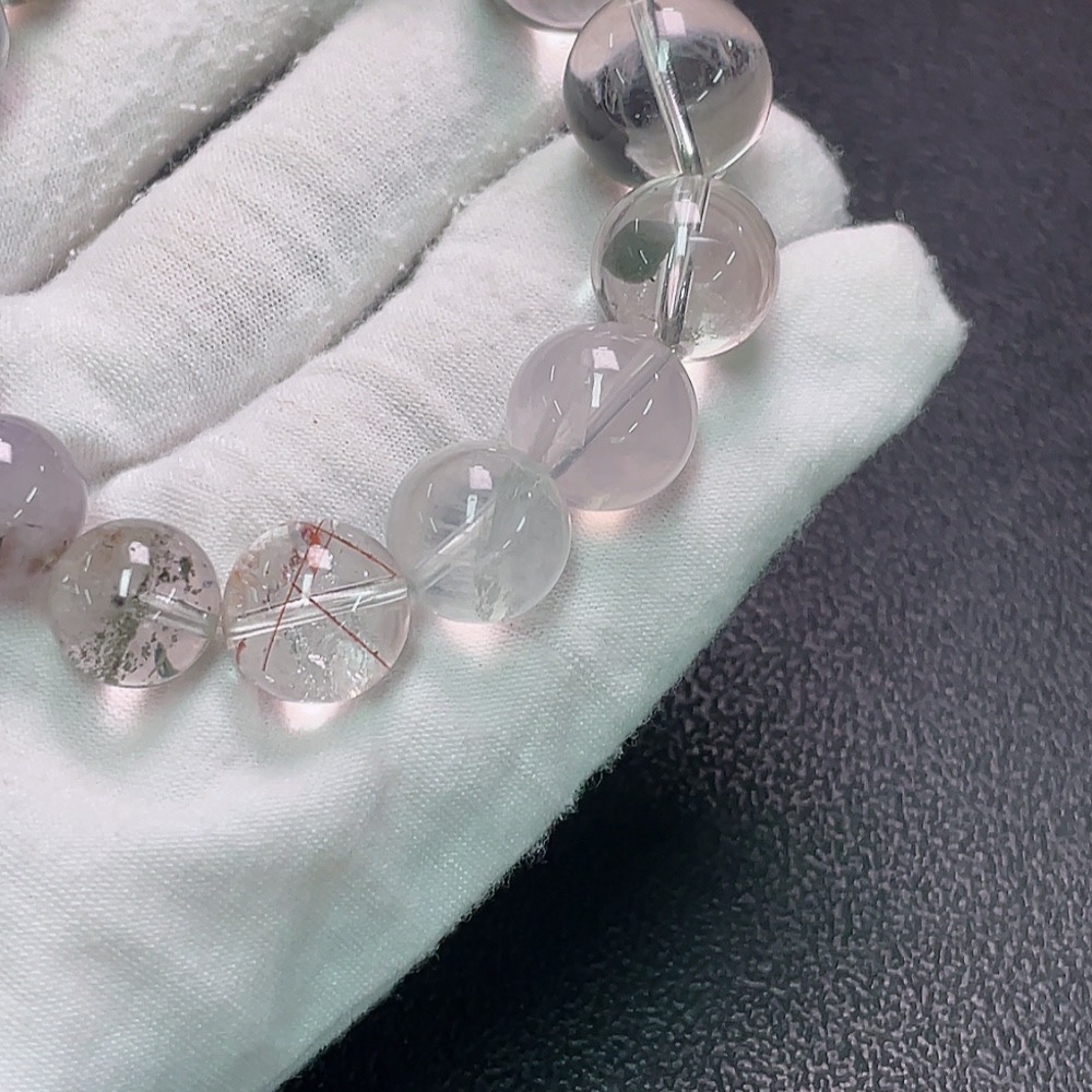 C33892281 Crystal Bracelet, Color Origin Undetermined, Total Weight Approximately 52.59g, Size 12.2-16.5mm (Color)