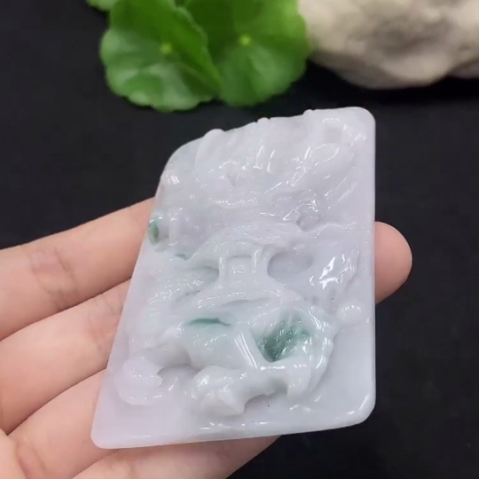 F34028851 Jadeite Dragon Pendant Total Weight Approx. 48.6g