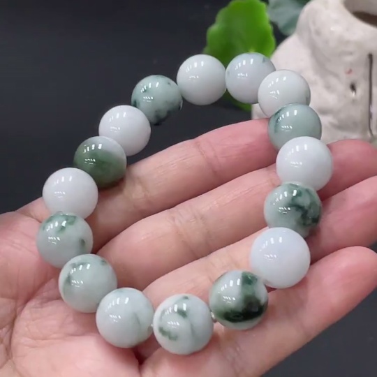 F33836923 JadeiteBead Bracelet Approx.12.3mm Total Weight Approx.49.18g