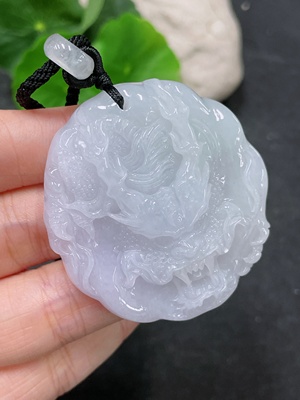 F32810746 Jadeite Dragon Pendant with Cord, Total Weight Approximately 47.8g