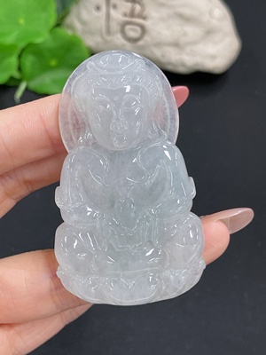 F40768786 翡翠挂件 观音 货品总重约43.12g
