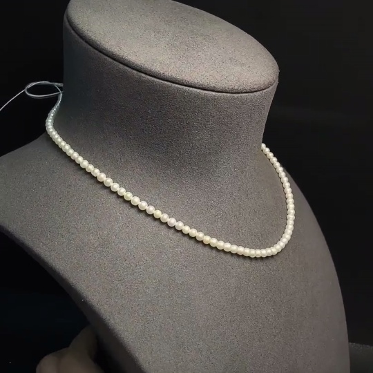 C33920942 Pearl Bead Strand Non-Gold Total Weight Approx. 8.28g Size About 3.8mm