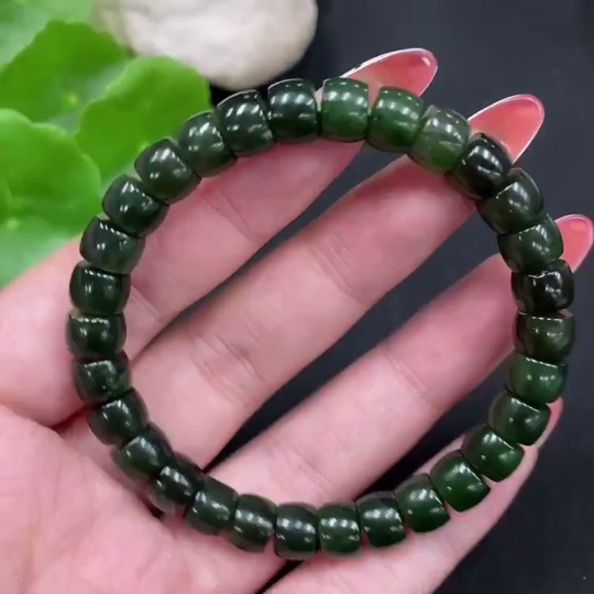 H34027401 Hetian Jade Bracelet   Approx. 7.7mm   Total Weight Approx. 23.2g