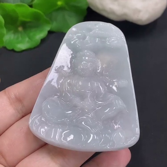 F34023546 Jadeite Guanyin Pendant, Total Weight Approx. 41.3g