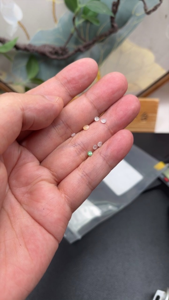 F32787789 Jadeite Cabochon Mounting Pieces Sell as a Lot Color Origin Undetermined